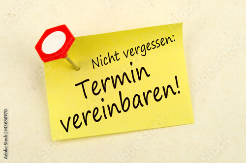 Photo: Termin vereinbaren! Termin vereinbaren!