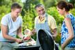 Family having a barbecue party