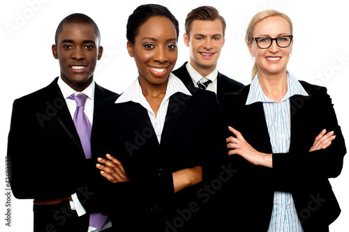 Photo: Portrait of team of business associates Portrait of team of business associates