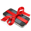 Smartphone mit roter Schleife