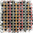 Grunge circles on grunge background