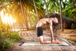 Yoga camel pose