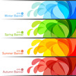 Set of Season Banners, abstract vector illustrations