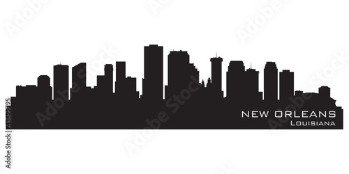 Vector: New Orleans, Louisiana skyline. Detailed vector silhouette New Orleans, Louisiana skyline. Detailed vector silhouette