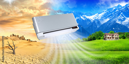 Foto: Air conditioner. Microclimate of vital space. Air conditioner. Microclimate of vital space.