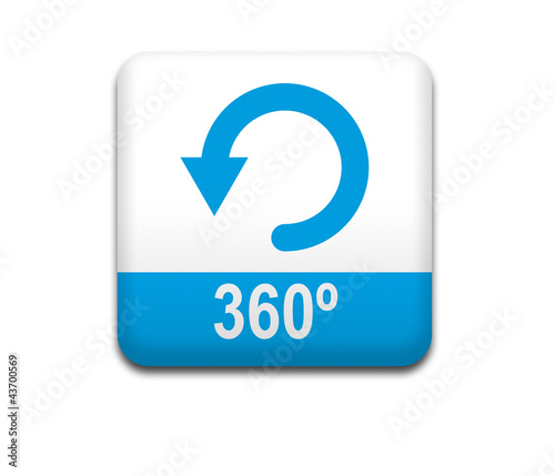 Illustration: Boton cuadrado blanco 360º Boton cuadrado blanco 360º