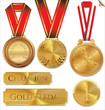 Vector illustration of gold medal