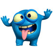 crazy blue monster