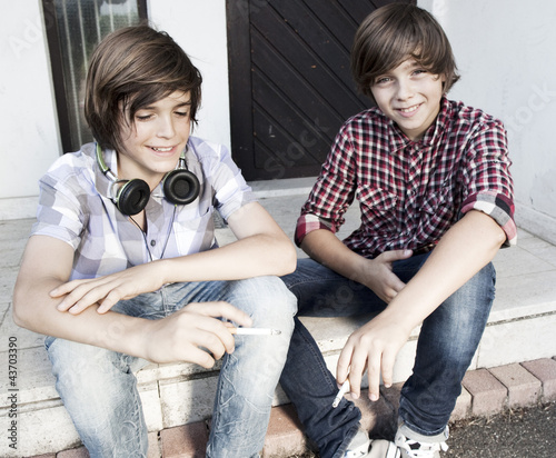 Photo: young boys smoking young boys smoking