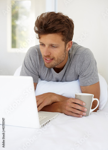 Photo: Exploring the online world from the comfort of home Exploring the online world from the comfort of home