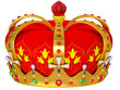 Royal gold crown isolated