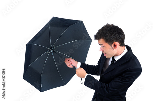 Foto: Isolated business man Isolated business man
