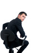 Isolated business man
