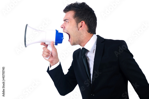 Photo: Isolated business man Isolated business man