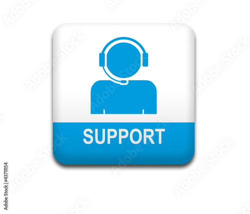 Illustration: Boton cuadrado blanco SUPPORT Boton cuadrado blanco SUPPORT