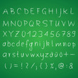 Vektor: Alphabet, Zahlen, Zeichen Auf Kreidetafel (I) Alphabet, Zahlen, Zeichen Auf Kreidetafel (I)