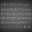 Alphabet, Zahlen, Zeichen Auf Kreidetafel (II)