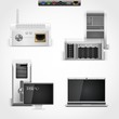 server and networking vector icons