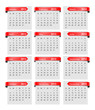 Vector: calendar, red paper tag calendar, red paper tag