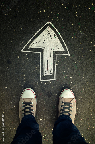 Photo: Walking direction Walking direction