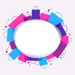 Shopping - color background with place for text.