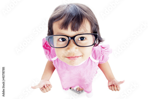 Photo: Pretty preschooler with thumbs-up Pretty preschooler with thumbs-up