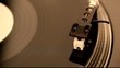 Spinning record on turntable, footage