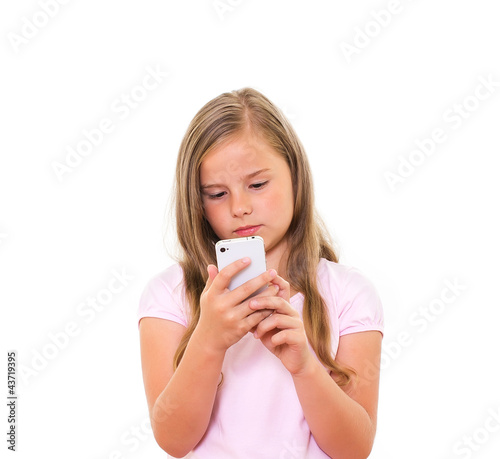 Photo: Girl with mobile phone. Girl with mobile phone.