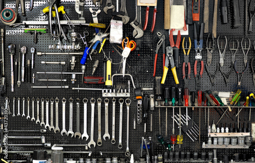 Photo: wall with tools wall with tools