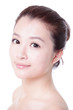 Beautiful woman face with smile