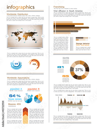 Vector: Infographics page with a lot of design elements Infographics page with a lot of design elements
