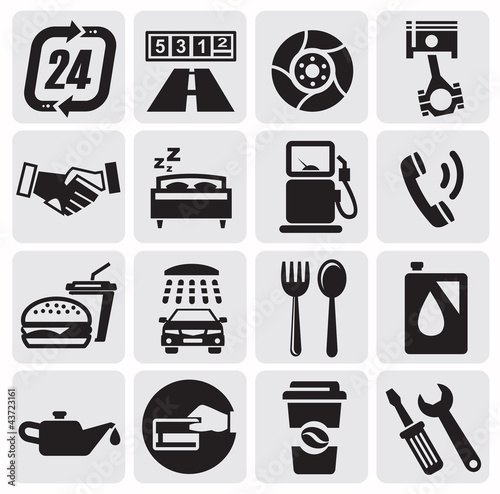 Vektor: Auto Car icons Auto Car icons
