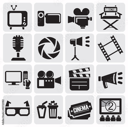 Vector: movie icons set movie icons set