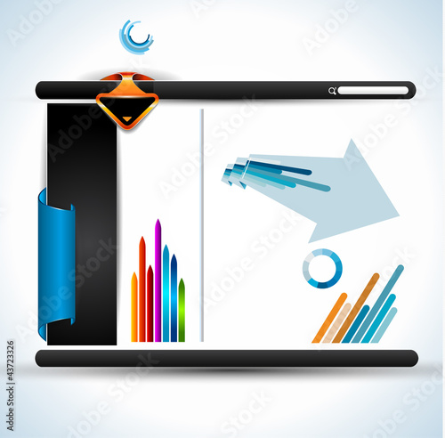 Vector: Modern web templave with paper style background Modern web templave with paper style background