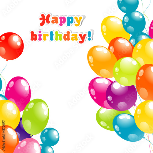 Vector: Color beautiful party balloons, vector Color beautiful party balloons, vector