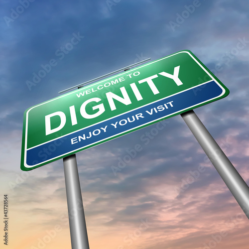 Illustration: Dignity concept. Dignity concept.