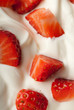 Strawberry on white