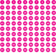 Numbers on pink background