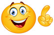 Vetor: Making a point emoticon Making a point emoticon