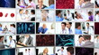 Montage 3D video wall  images of medical consultants
