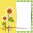 sunflowers with paper  - place your text - girasoli