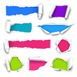 Collection of color paper. Vector illustration