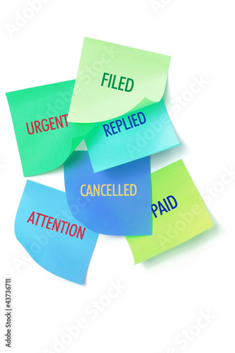 Photo: Adhesive Papers with Messages Adhesive Papers with Messages