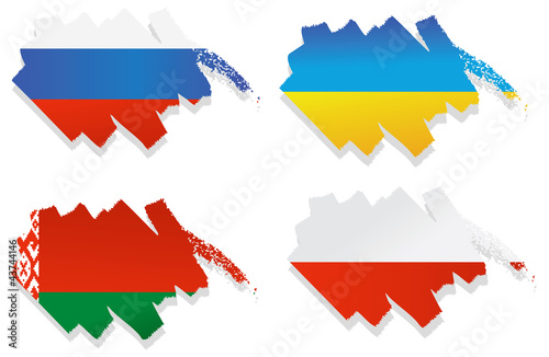Vector: flags of Eastern Europe flags of Eastern Europe
