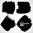 Abstract grunge ink draw shapes vector