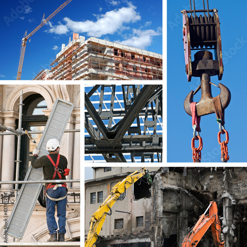 Photo: Construction industry collage Construction industry collage