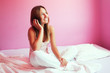 Beautiful girl talking on the cell phone