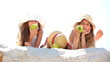 Video: Little girls eating apples Little girls eating apples