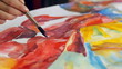 Artist draws picture