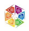 Real estate houses logo design vector